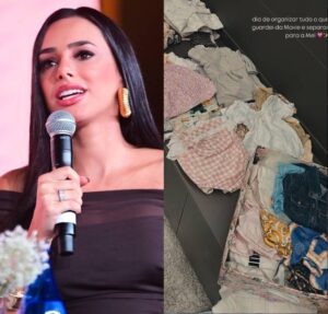 Bruna Biancardi mostra roupas de Mavie que vai reaproveitar no enxoval da segunda filha