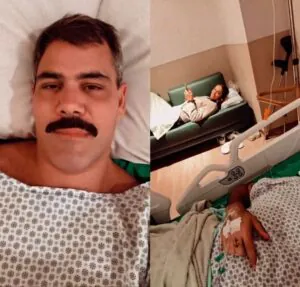 Juliano Cazarré passa por cirurgia no joelho e atualiza: – Ainda estou meio grogue