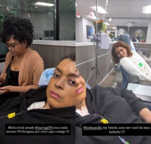 Em tratamento contra o câncer, Preta Gil agradece companhia da irmã e da amiga: Obrigada por estar aqui comigo