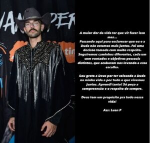 Luan Pereira anuncia fim do noivado com Duda Corrêa – e ela revela motivo. Veja os términos de famosos em 2025