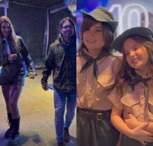 Hudson comemora aniversário dos filhos com tema de acampamento