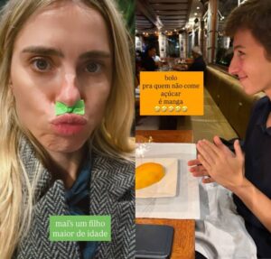 Carolina Dieckmmann compartilha aniversário do filho e detalhe surpreende: Bolo para quem não come açúcar é manga