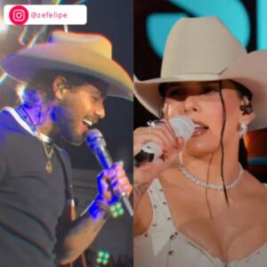 Durante show, Zé Felipe usa chapéu similar com o de Ana Castela… Veja o que já se sabe sobre o suposto affair deles