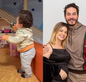 Viajando sem os filhos, Viih Tube e Eliezer recebem vídeo de Ravi dando os primeiros passos: Estamos chorando