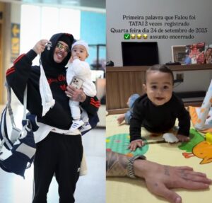 Que fofura! MC Daniel compartilha primeira palavra do filho Rás: Falou duas vezes