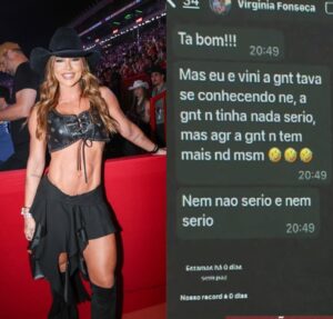Após vazamento de conversas de Vini Jr. com modelo, Virginia Fonseca esclarece para jornalista: A gente não tem nada mesmo