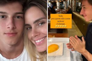 Carolina Dieckmann rebate críticas após servir manga no aniversário do filho