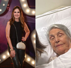 Fátima Bernardes posa com a mãe após procedimento cirúrgico: Muito corajosa