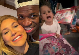 Vini Jr. presenteia filhos de Virginia Fonseca; veja vídeo