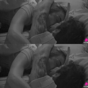 Shia Phoenix e Michelle Barros se beijam debaixo do edredom. Confira os momentos do casal em A Fazenda 17