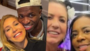 Mães de Virginia Fonseca e Vini Jr. surgem juntas em festa de Halloween do casal