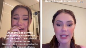 Mirela Janis é assaltada em São Paulo e desabafa: ‘Achei que fossemos morrer’