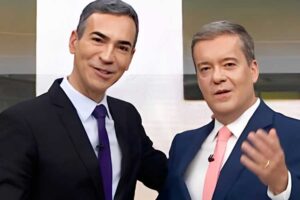 César Tralli emociona ao dar último adeus ao ‘Jornal Hoje’: ‘Foram 4 anos aqui’