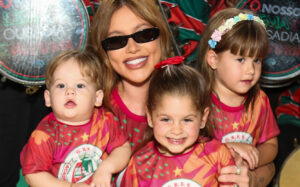 Virginia Fonseca curte festa de Dia das Crianças da Grande Rio com os filhos