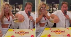 Após jogar cachaça em bolo, Leonardo divide opiniões com atitude: ‘Não é normal’