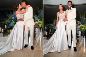 Casamento de Eder Militão tem show, luxo e trocas de vestidos da noiva