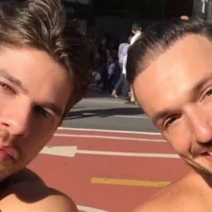 Diego Hypólito e o ex-namorado Marcus Duarte