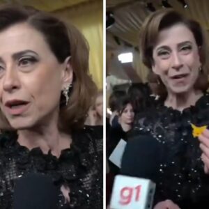 Fernanda Torres mostra broche de Pikachu