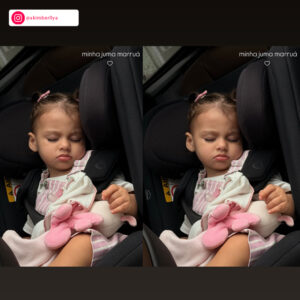 Amanda Kimberlly compartilha clique fofo de Helena dormindo. Veja os melhores momentos da terceira filha de Neymar Jr.