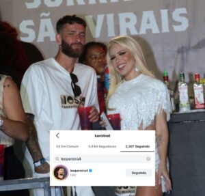 Remember? Karoline Lima volta a seguir Léo Pereira e alimenta rumores de reconciliação