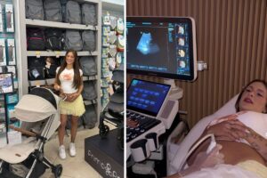 Nathalia Valente se emociona ao ver rosto do filho em ultrassom 4D nos EUA