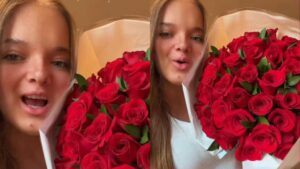 Rafaella Justus ganha flores vermelhas e entrega: ‘Pessoa especial’