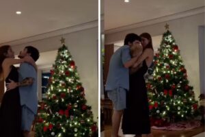 Sasha e João Lucas decoram árvore de Natal com muito amor