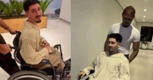 Após ser baleado, Vittor Fernando sai pela primeira vez de cadeira de rodas; veja