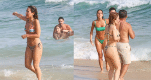 Finalistas do ‘Dança dos Famosos’, Wanessa e Manu Bahtidão curtem dia de folga na praia