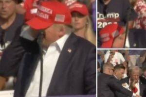 Donald Trump leva tiro de raspão durante evento de campanha. Vídeo!