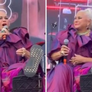 Fafá de Belém canta na cadeira de rodas