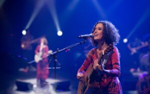 Fernanda Porto na abertura do Festival Literário Arena da Palavra no MAM