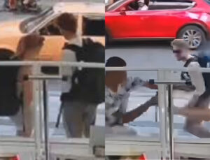 Namorado se esconde durante assalto e deixa mulher enfrentando criminoso; veja vídeo