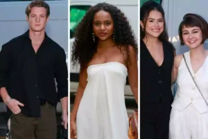 Garota do Momento: Elenco se reúne para conferir estreia da novela