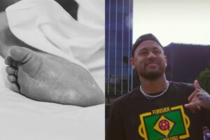 Amanda Kimberlly posta foto do nascimento de Helena, com presença de Neymar