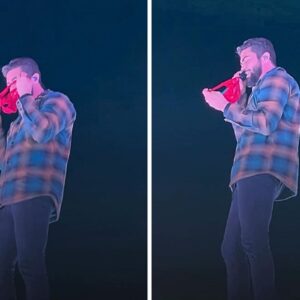 Henrique, parceiro de Juliano, cheira a calcinha de fã em show