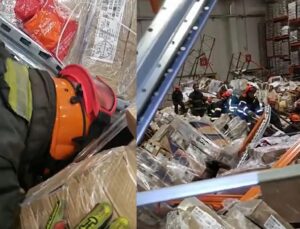 Homem é atingido por toneladas de produtos congelados em atacadista; veja vídeo