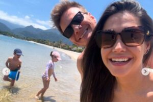 Thais Fersoza e Michel Teló curtem fim de semana em família
