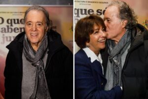 Tony Ramos volta ao teatro após duas cirurgias e recebe o carinho da esposa
