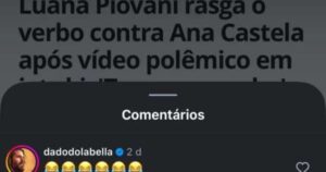 Dado Dolabella reage a vídeo de influenciadora que criticou Luana Piovani