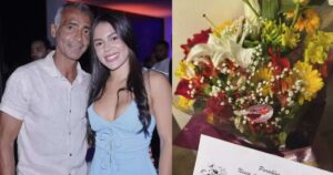 Com buquê e cartão romântico, Romário celebra os 23 anos de estudante e indica possível reconciliação