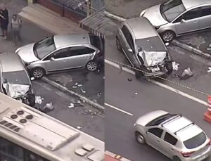 Motorista embriagado é preso após atropelar três pessoas em bar; VEJA VÍDEO