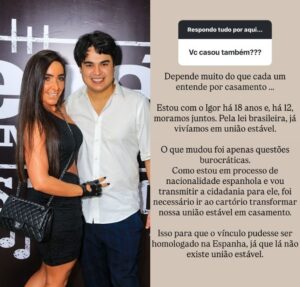Grávida, Amabylle Eiroa confirma ser casada no papel com Igor Camargo