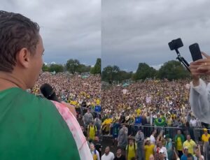 Novo vídeo mostra raio atingindo ato pró-Bolsonaro em Brasília; VEJA