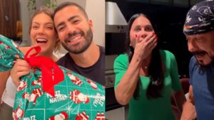 Vídeo mostra reação de Bell Marques ao descobrir que o filho será pai; assista