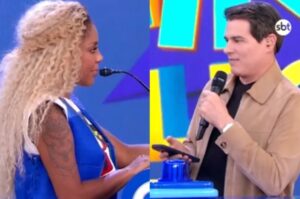 Climão no ar? Cariúcha comete gafe ao vivo com Celso Portiolli e reação do apresentador viraliza