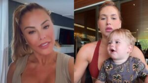 Poliana Rocha reage após video de José Leonardo chamando a mãe de Vini Jr. de “vovó”
