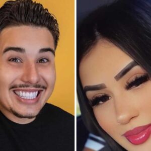 fotomontagem de pedro do bbb 26 e ex-esposa rayne