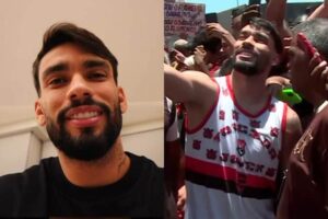 Em clima de festa, Lucas Paquetá chega ao Rio e é recebido pela torcida do Flamengo