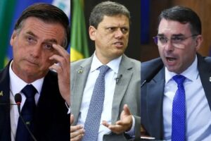 Bolsonaro aposta em Tarcísio para salvar a candidatura de Flávio
